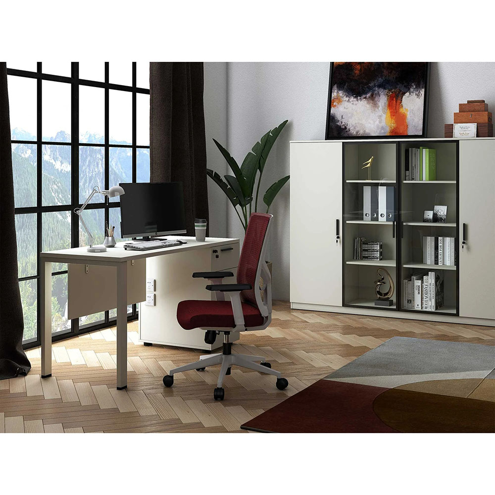 Офис бюро с контейнер Monaco 120/60/75h см бяло